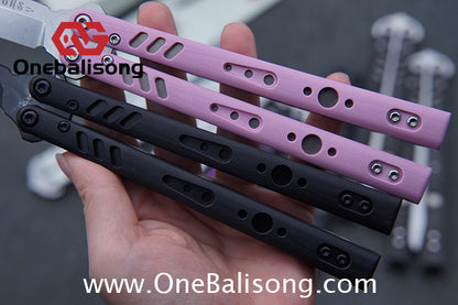 Baliplus BRS REP CLONE Balisong TC4 Titanium Alloy+G10 Patch Bushings Sandwich Structure 9cr18