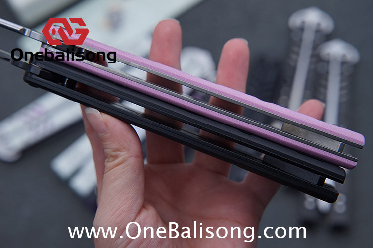 Baliplus BRS REP CLONE Balisong TC4 Titanium Alloy+G10 Patch Bushings Sandwich Structure 9cr18