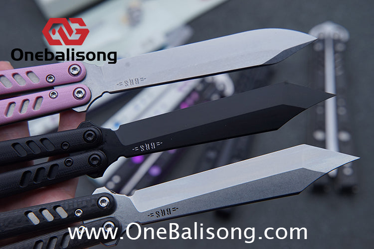 Baliplus BRS REP CLONE Balisong TC4 Titanium Alloy+G10 Patch Bushings Sandwich Structure 9cr18