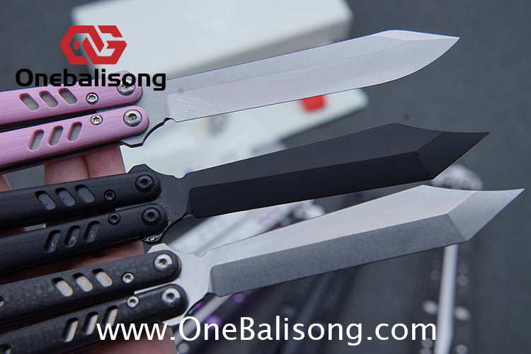 Baliplus BRS REP CLONE Balisong TC4 Titanium Alloy+G10 Patch Bushings Sandwich Structure 9cr18