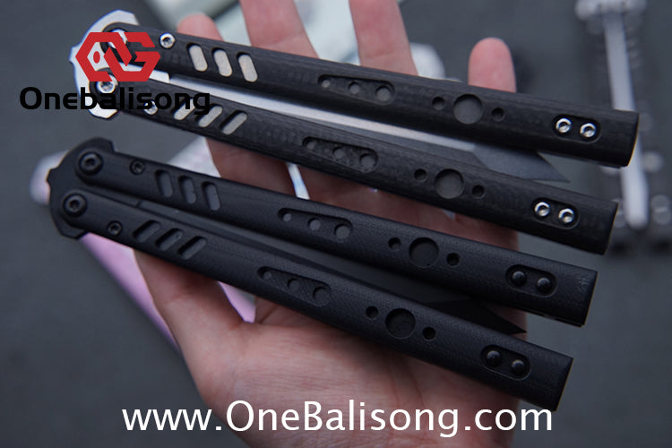 Baliplus BRS REP CLONE Balisong TC4 Titanium Alloy+G10 Patch Bushings Sandwich Structure 9cr18