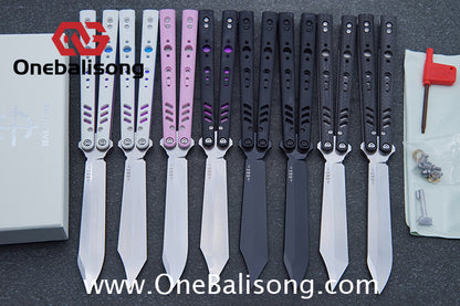 Baliplus BRS REP CLONE Balisong TC4 Titanium Alloy+G10 Patch Bushings Sandwich Structure 9cr18