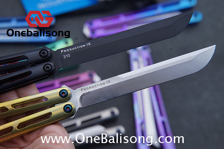 Blue River Titanium Tsunami Balisong Clone Steel Screw Tsunami V4 Titanium alloy handle VG10 blade Bushing