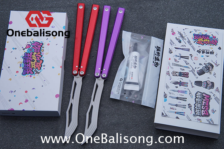 Banshu Creation 8804 Original Balisong Aluminum Alloy Handle Stainless Steel Blade Bushings