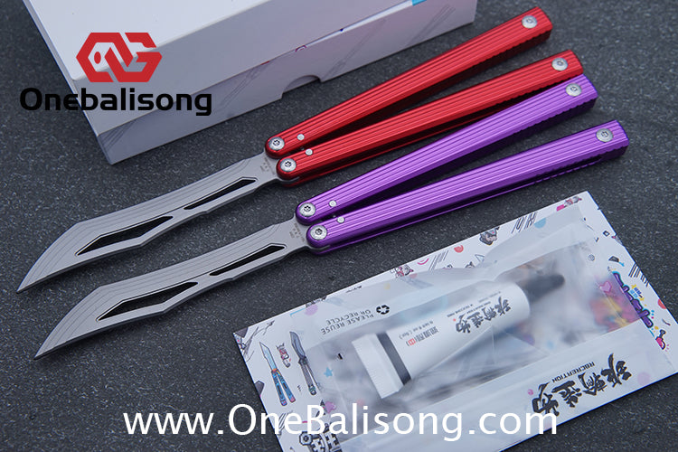 Banshu Creation 8804 Original Balisong Aluminum Alloy Handle Stainless Steel Blade Bushings