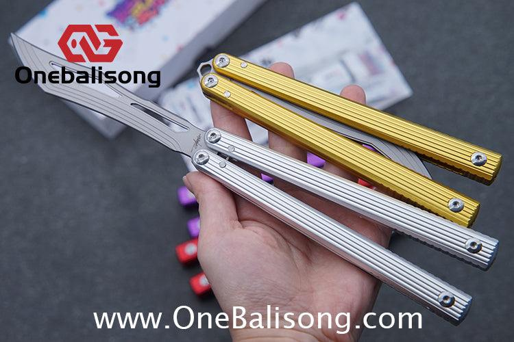 Banshu Creation 8804 Original Balisong Aluminum Alloy Handle Stainless Steel Blade Bushings