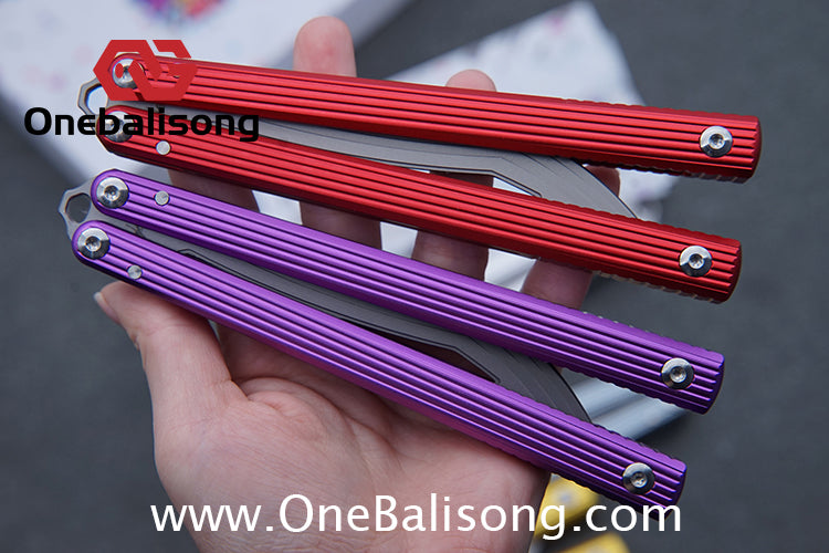 Banshu Creation 8804 Original Balisong Aluminum Alloy Handle Stainless Steel Blade Bushings