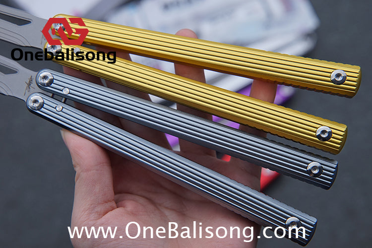 Banshu Creation 8804 Original Balisong Aluminum Alloy Handle Stainless Steel Blade Bushings