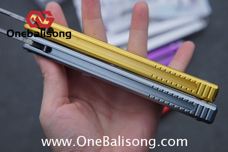 Banshu Creation 8804 Original Balisong Aluminum Alloy Handle Stainless Steel Blade Bushings
