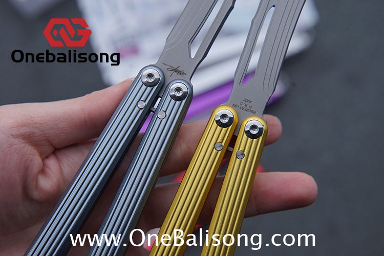 Banshu Creation 8804 Original Balisong Aluminum Alloy Handle Stainless Steel Blade Bushings