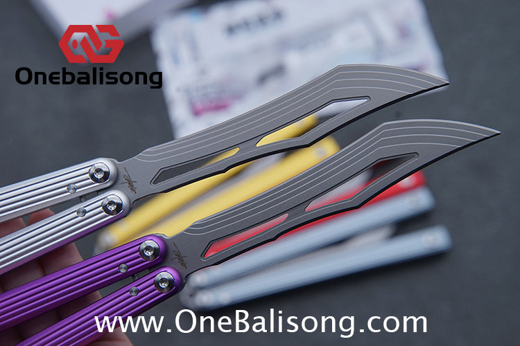 Banshu Creation 8804 Original Balisong Aluminum Alloy Handle Stainless Steel Blade Bushings