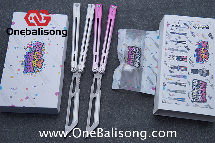 Banshu Creation 8805 Original Balisong Aluminum Alloy Handle Stainless Steel Blade Bushings