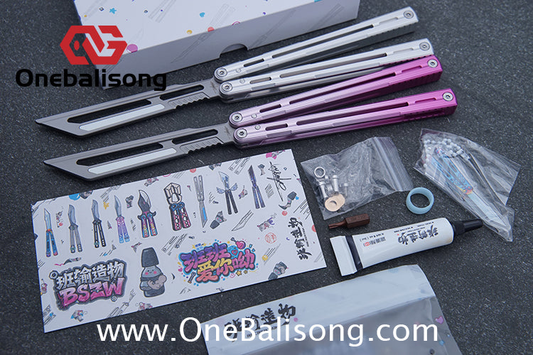 Banshu Creation 8805 Original Balisong Aluminum Alloy Handle Stainless Steel Blade Bushings