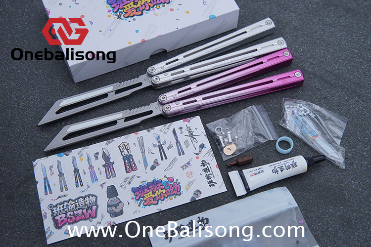 Banshu Creation 8805 Original Balisong Aluminum Alloy Handle Stainless Steel Blade Bushings