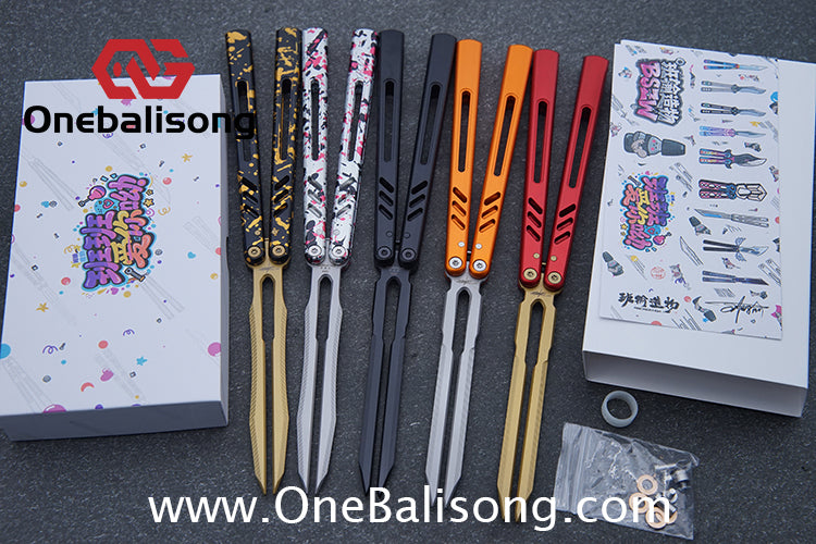 Class Loss Creation 8801 Balisong Aluminum Alloy Handle Stainless Steel Tuning Fork Blade Bushings