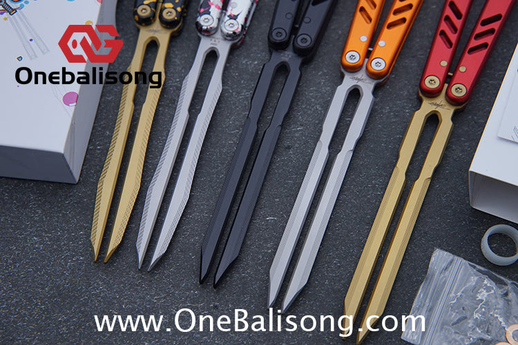 Class Loss Creation 8801 Balisong Aluminum Alloy Handle Stainless Steel Tuning Fork Blade Bushings