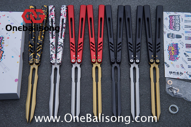 Class Loss Creation 8801 Balisong Aluminum Alloy Handle Stainless Steel Tuning Fork Blade Bushings