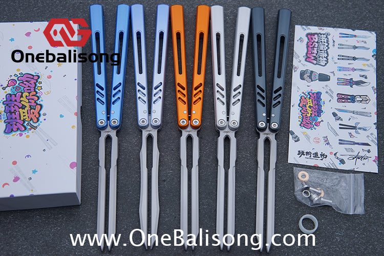 Class Loss Creation 8801 Balisong Aluminum Alloy Handle Stainless Steel Tuning Fork Blade Bushings