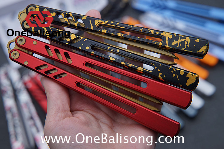 Class Loss Creation 8801 Balisong Aluminum Alloy Handle Stainless Steel Tuning Fork Blade Bushings