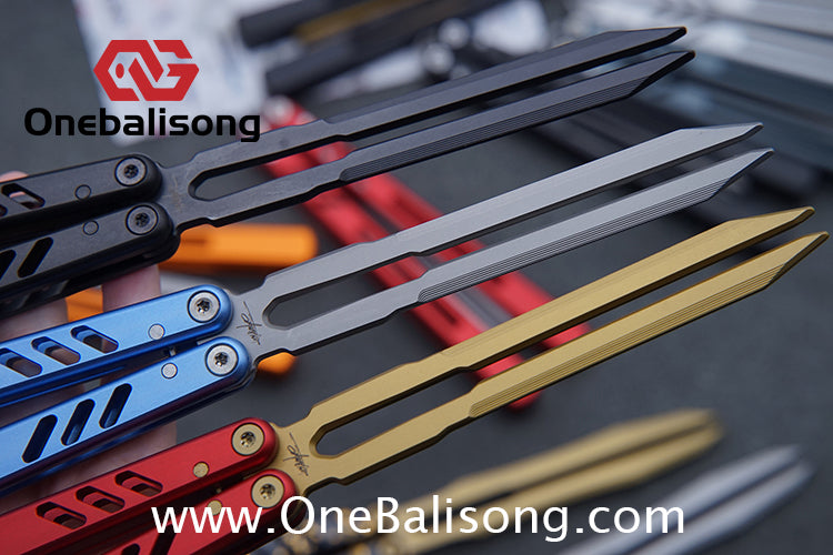 Class Loss Creation 8801 Balisong Aluminum Alloy Handle Stainless Steel Tuning Fork Blade Bushings