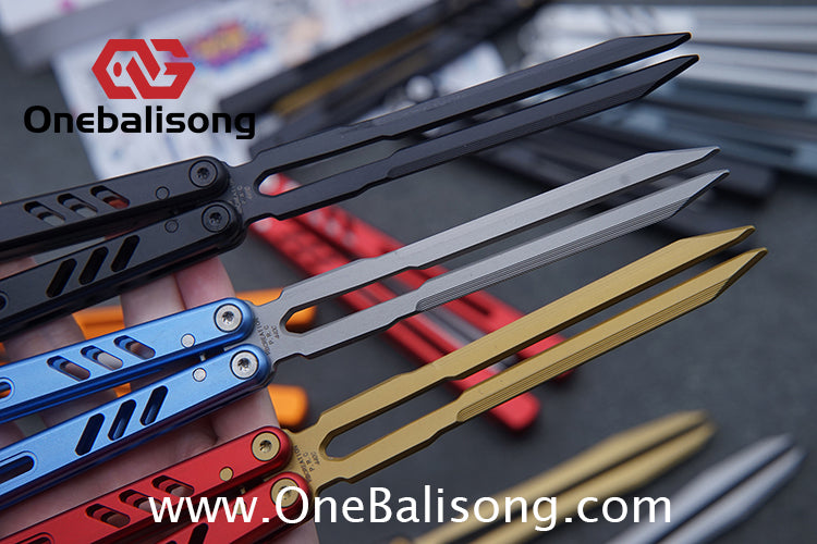 Class Loss Creation 8801 Balisong Aluminum Alloy Handle Stainless Steel Tuning Fork Blade Bushings