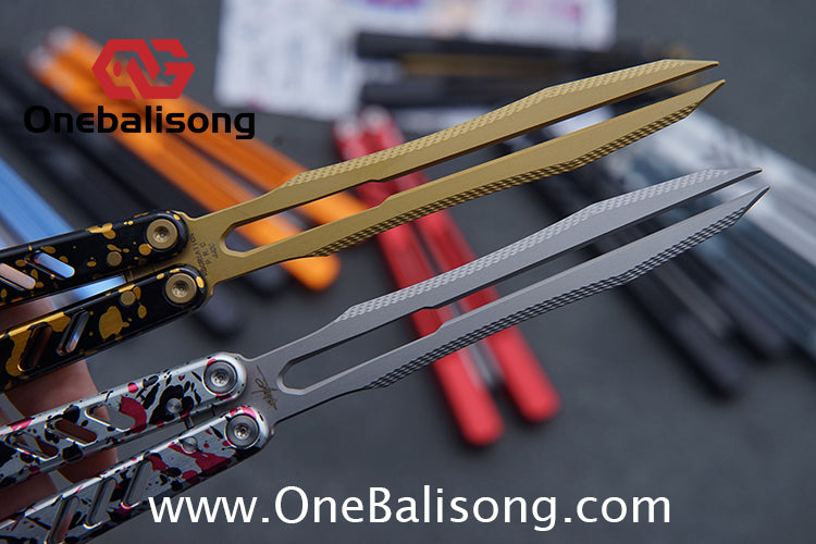 Class Loss Creation 8801 Balisong Aluminum Alloy Handle Stainless Steel Tuning Fork Blade Bushings