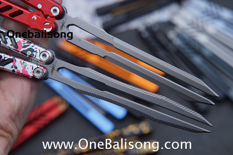 Class Loss Creation 8801 Balisong Aluminum Alloy Handle Stainless Steel Tuning Fork Blade Bushings