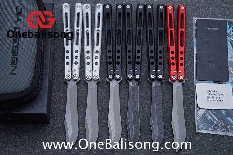 MuMill Regime Balisong Clone Aluminum Alloy Handle Stainless Steel Blade Bushings