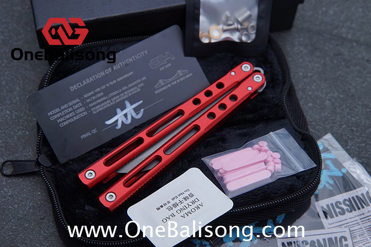 MuMill Regime Balisong Clone Aluminum Alloy Handle Stainless Steel Blade Bushings