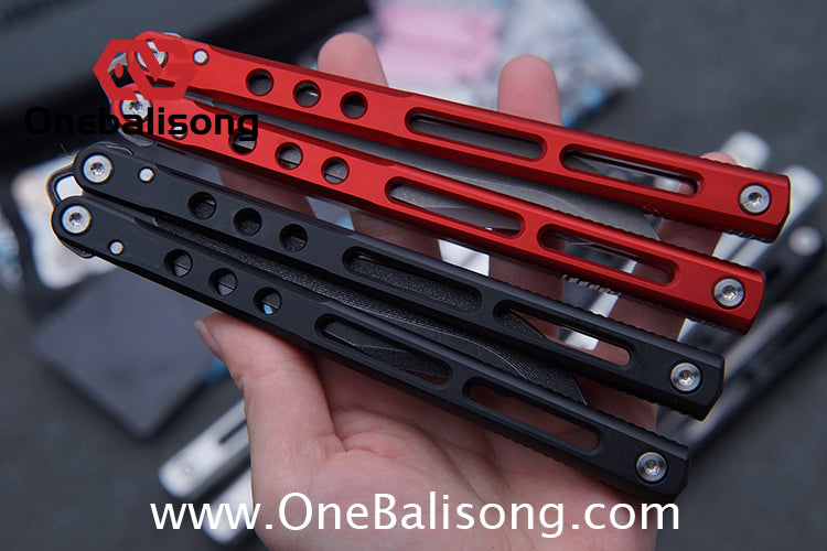 MuMill Regime Balisong Clone Aluminum Alloy Handle Stainless Steel Blade Bushings