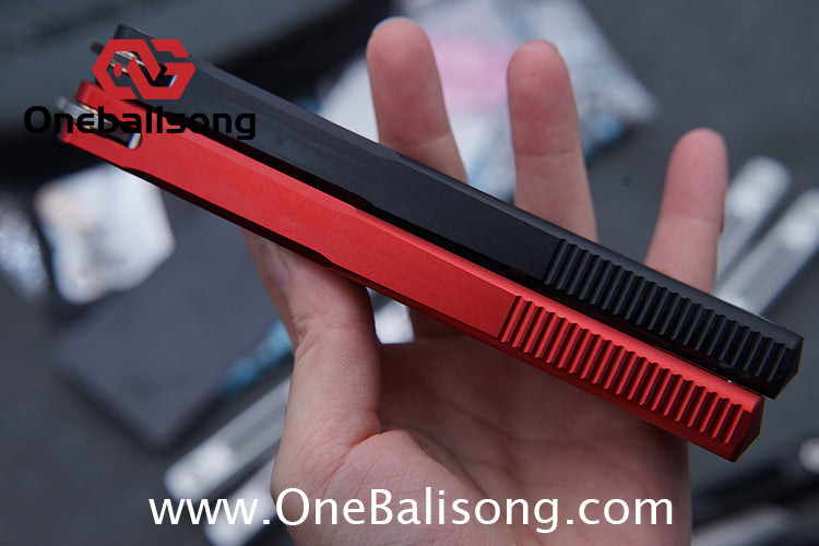 MuMill Regime Balisong Clone Aluminum Alloy Handle Stainless Steel Blade Bushings