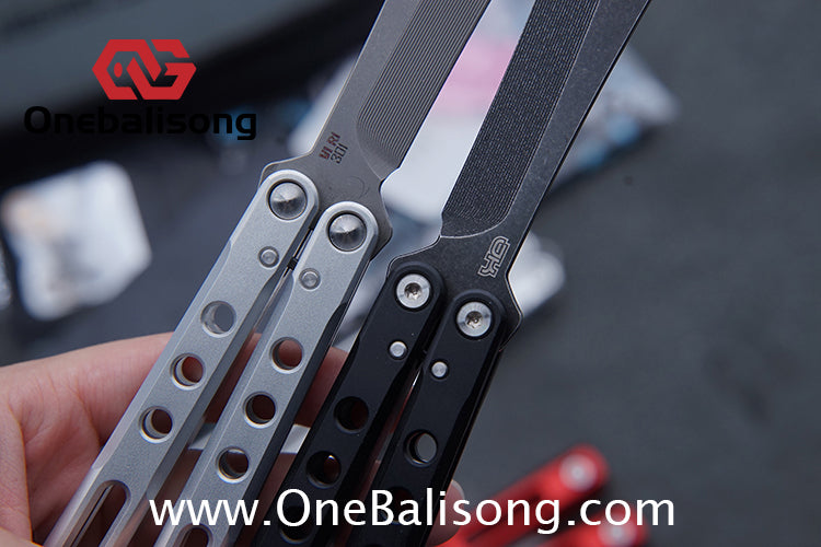 MuMill Regime Balisong Clone Aluminum Alloy Handle Stainless Steel Blade Bushings
