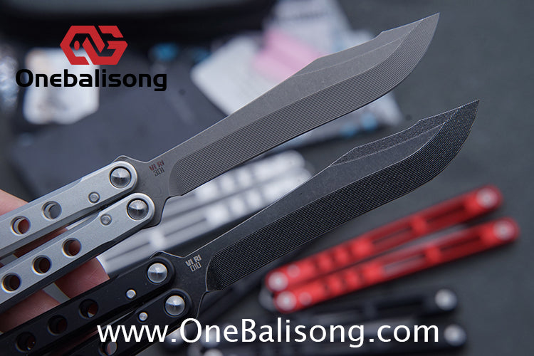 MuMill Regime Balisong Clone Aluminum Alloy Handle Stainless Steel Blade Bushings