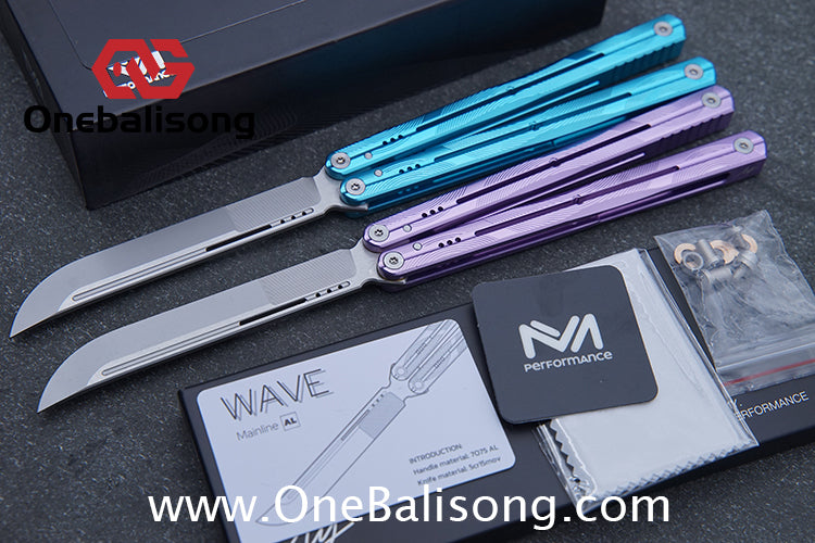 MY Performance WAVE Mainline Balisong 7075 Aluminium Alloy Handle 5cr15 MOV Stainless Steel Blade
