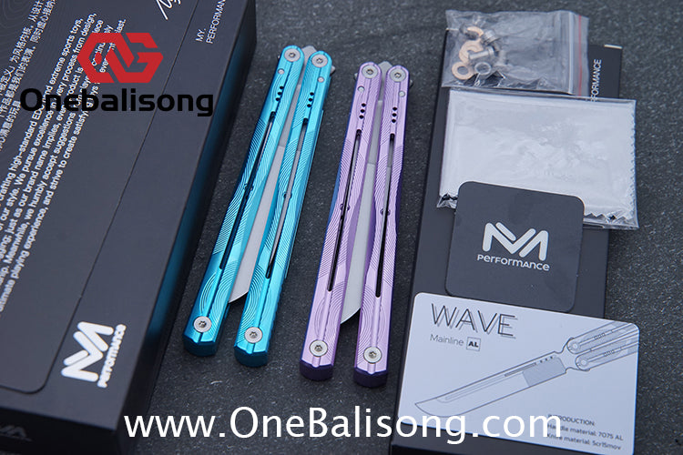 MY Performance WAVE Mainline Balisong 7075 Aluminium Alloy Handle 5cr15 MOV Stainless Steel Blade