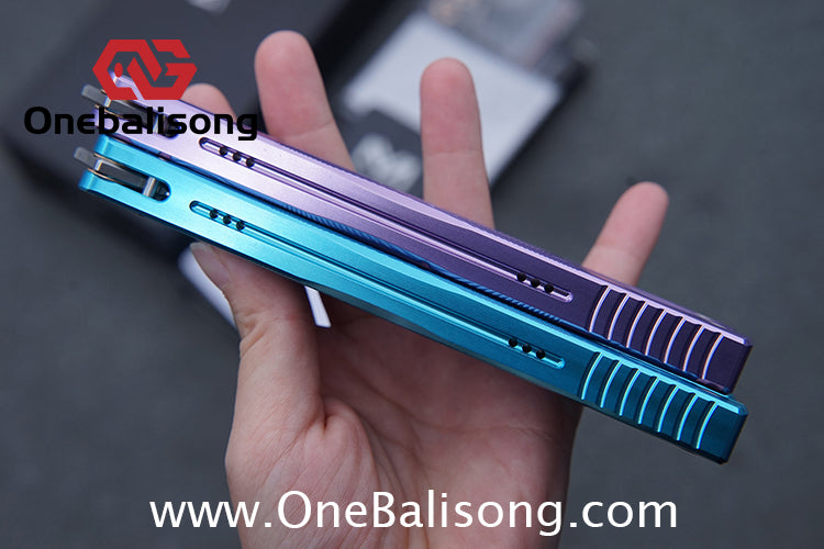 MY Performance WAVE Mainline Balisong 7075 Aluminium Alloy Handle 5cr15 MOV Stainless Steel Blade