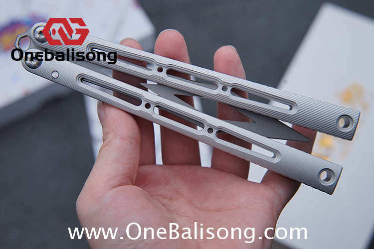 Banshu Creation Pagos Balisong Clone 7075 Aluminum Alloy Handle 440c Stainless Steel Blade Bushings