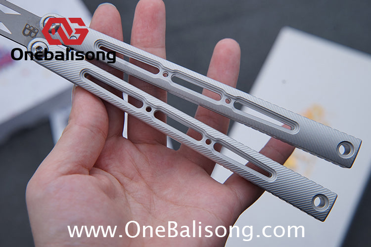 Banshu Creation Pagos Balisong Clone 7075 Aluminum Alloy Handle 440c Stainless Steel Blade Bushings