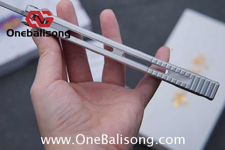 Banshu Creation Pagos Balisong Clone 7075 Aluminum Alloy Handle 440c Stainless Steel Blade Bushings