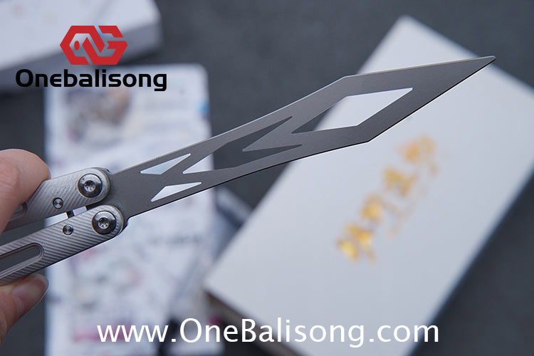 Banshu Creation Pagos Balisong Clone 7075 Aluminum Alloy Handle 440c Stainless Steel Blade Bushings