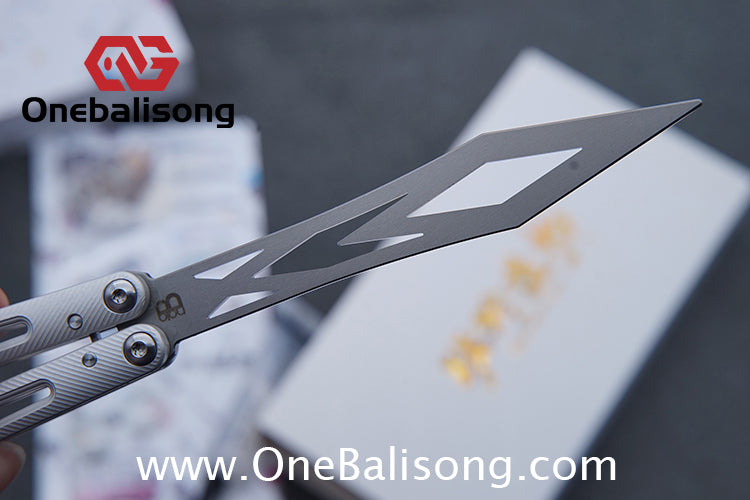 Banshu Creation Pagos Balisong Clone 7075 Aluminum Alloy Handle 440c Stainless Steel Blade Bushings