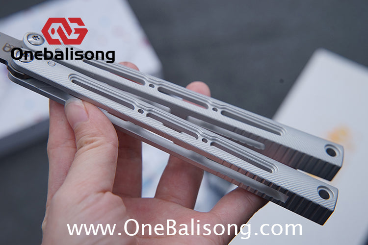Banshu Creation Pagos Balisong Clone 7075 Aluminum Alloy Handle 440c Stainless Steel Blade Bushings