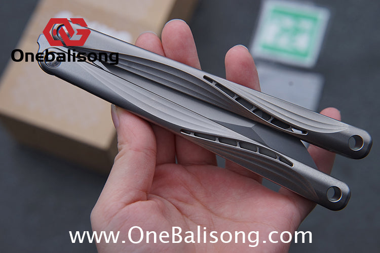 Gecko Pulse Original Balisong Titanium Alloy Handle  Stainless Steel Blade Bushing