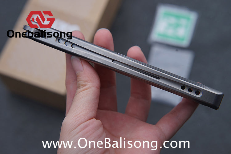 Gecko Pulse Original Balisong Titanium Alloy Handle  Stainless Steel Blade Bushing