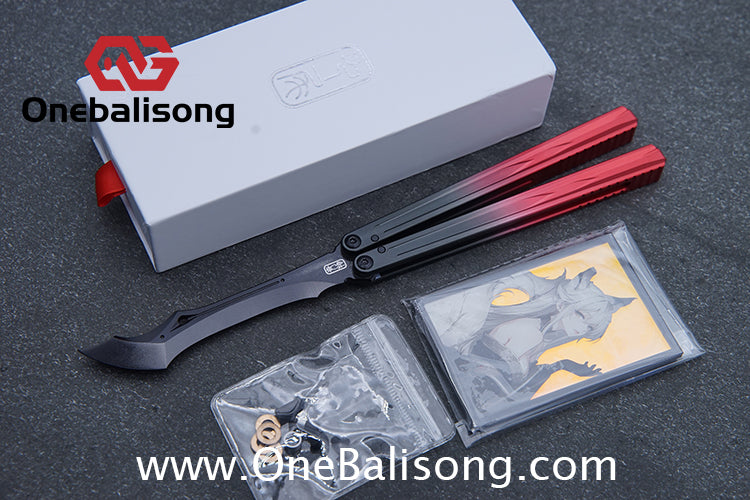 Curiosity Nine-Tails Original Balisong Aluminum Alloy Handle Stainless Steel Blade Bushings