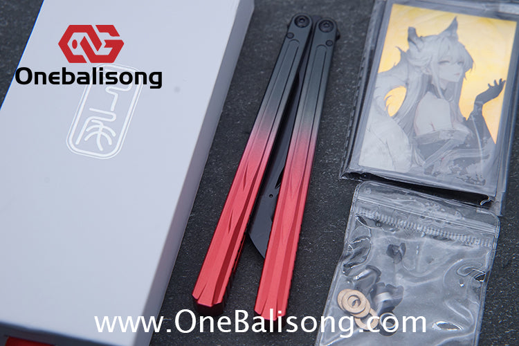 Curiosity Nine-Tails Original Balisong Aluminum Alloy Handle Stainless Steel Blade Bushings