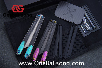 To Follow Crisis Balisong Titanium-6AI-4V Handle M390 Stainless Steel Blade Bushing