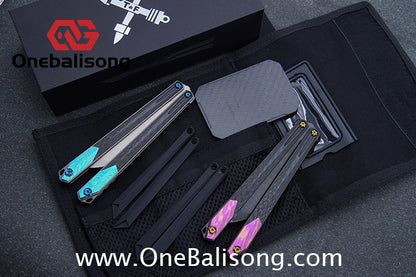 To Follow Crisis Balisong Titanium-6AI-4V Handle M390 Stainless Steel Blade Bushing