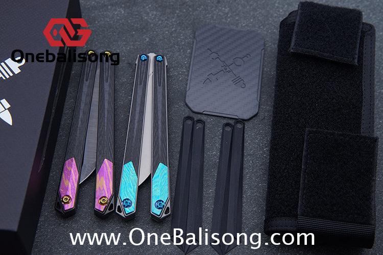 To Follow Crisis Balisong Titanium-6AI-4V Handle M390 Stainless Steel Blade Bushing