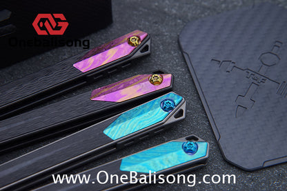 To Follow Crisis Balisong Titanium-6AI-4V Handle M390 Stainless Steel Blade Bushing